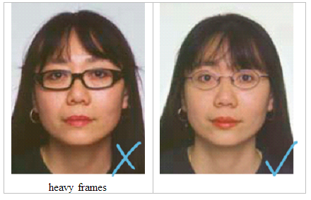 Glasses on a passport photo