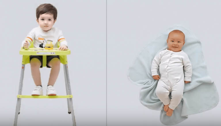 Baby's position for passport photo