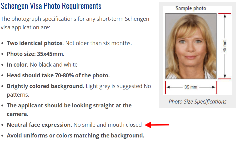 schengen visa photo guidelines